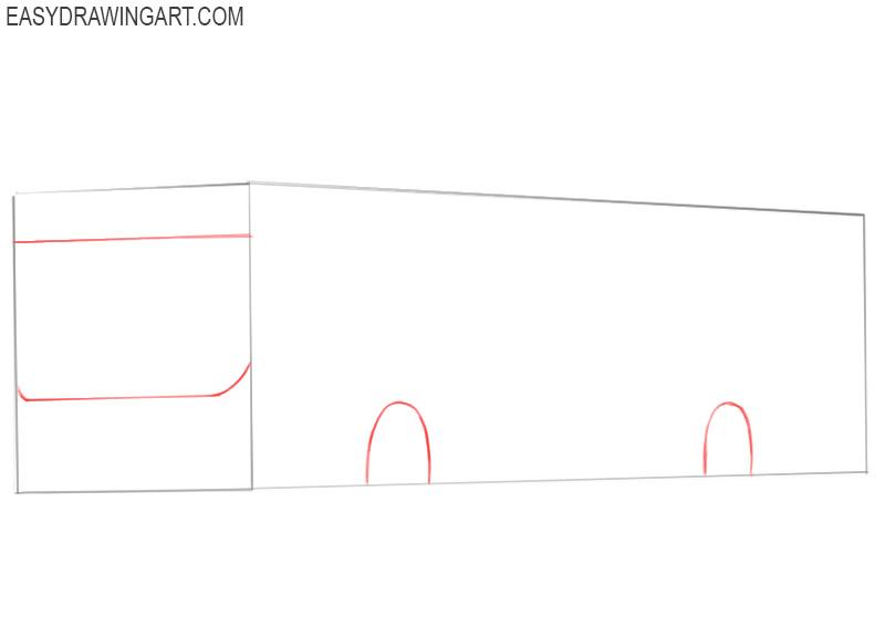 how to draw a bus easy