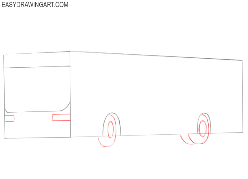 how to draw a big bus