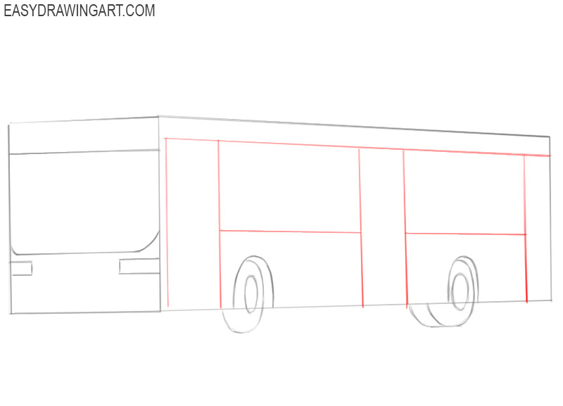 how to draw a bus for beginners