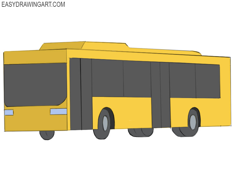 how to draw a bus
