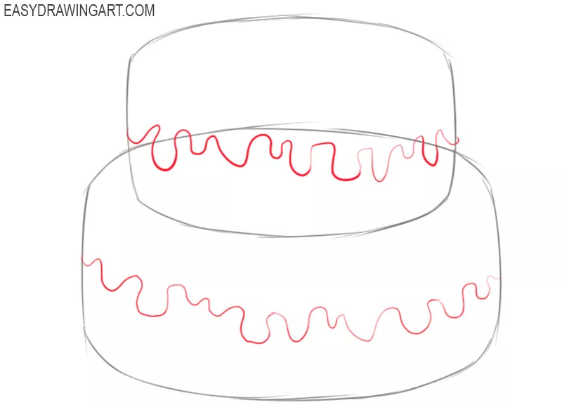 how to draw a cake picture