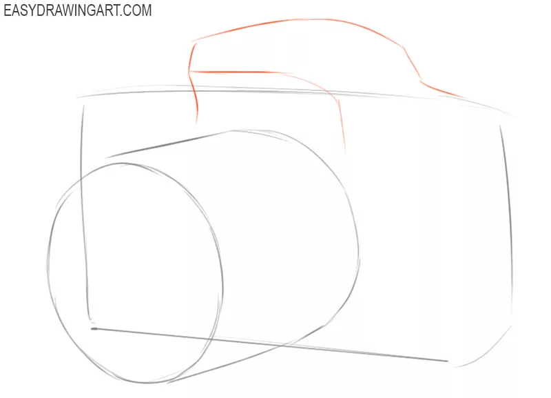 how to draw a polaroid camera step by step