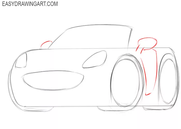 How to draw a cartoon car