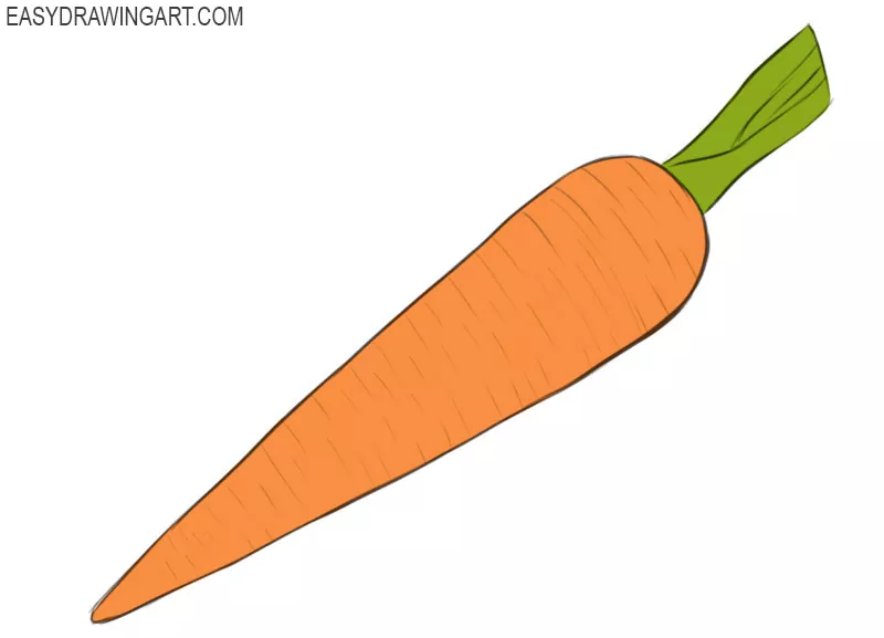 how to draw a carrot