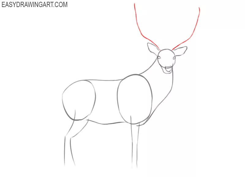how to draw a cartoon deer step by step