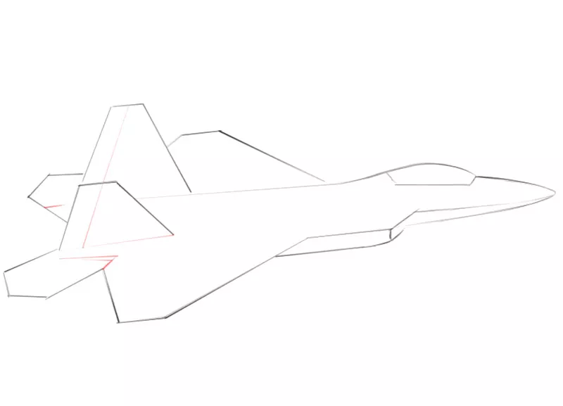 how to draw a cartoon jet