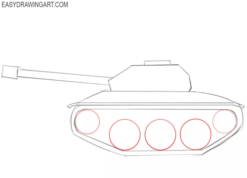 how to draw a cartoon tank step by step 