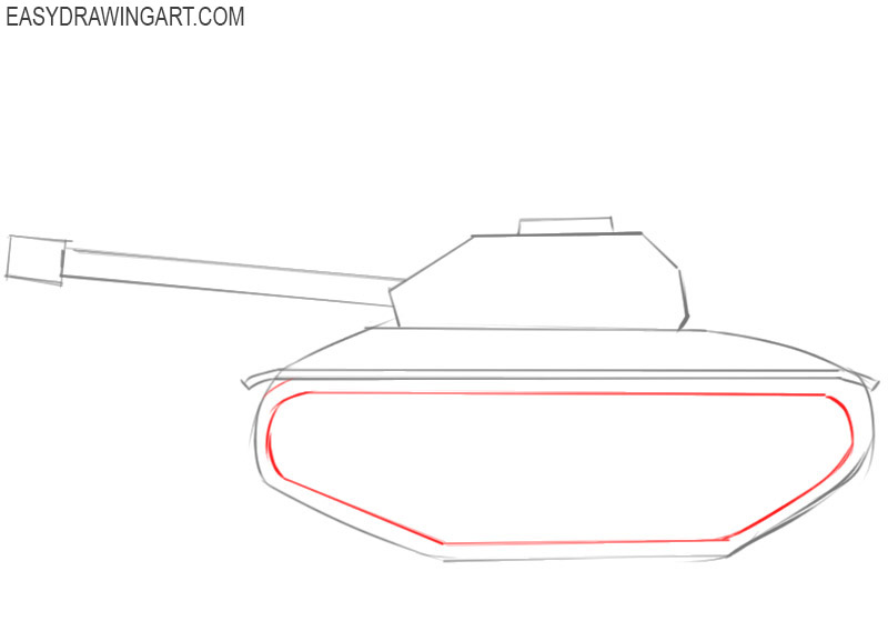 how to draw a cartoon tank 