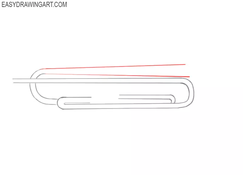 how to draw a cartoon trumpet