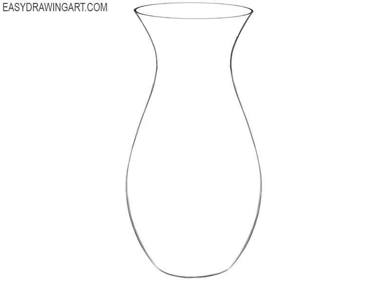 how to draw a cartoon vase