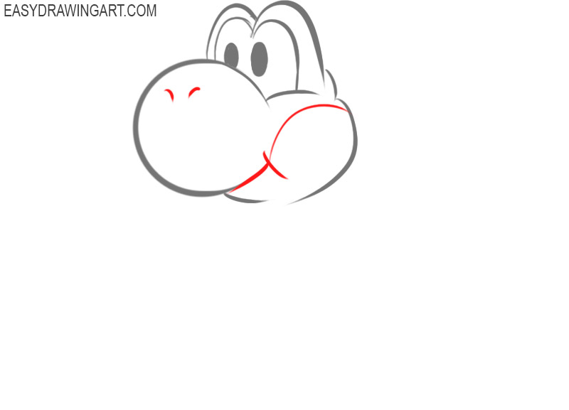 how to draw a cartoon yoshi