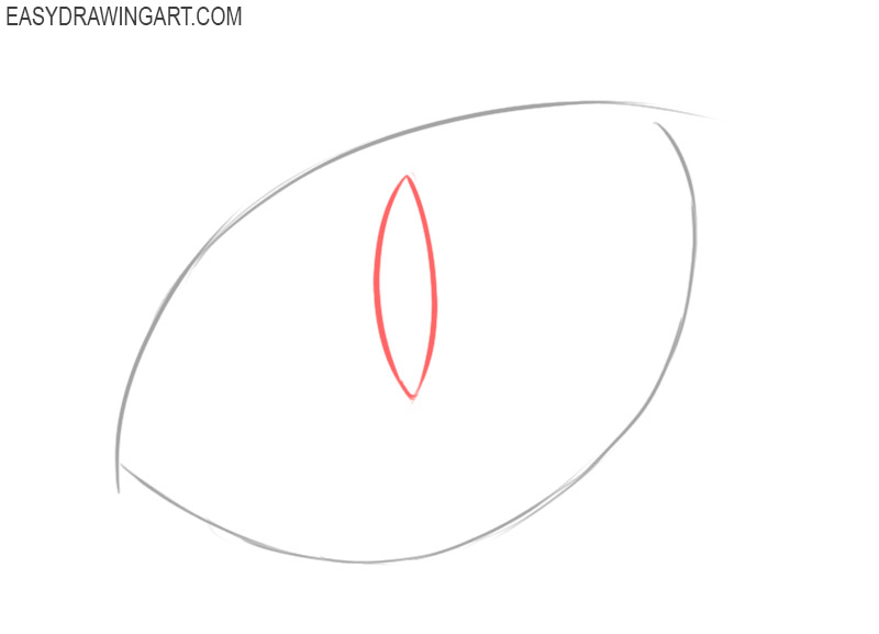 how to draw a cat eye step by step