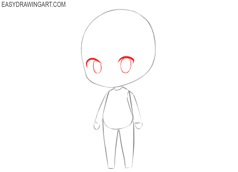how to draw a chibi girl in a dress