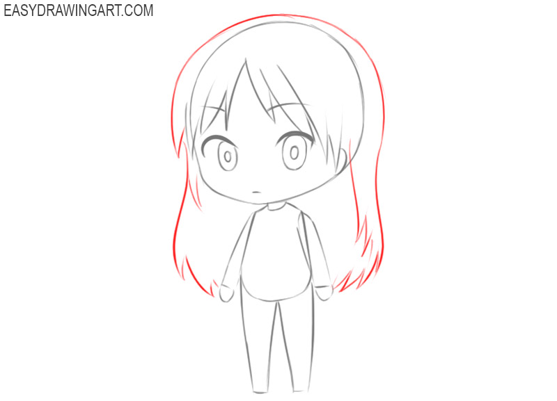 how to draw a chibi kawaii girl