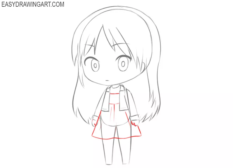 how to draw a chibi girl step by step