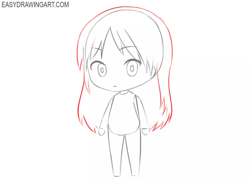 how to draw a chibi kawaii girl