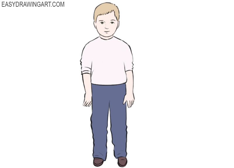 how to draw a child