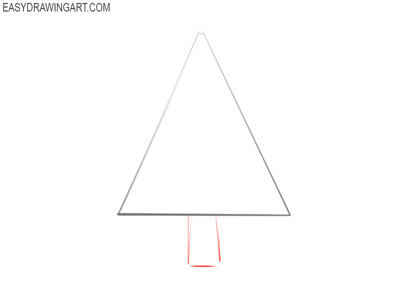 how to draw a christmas tree step by step easy