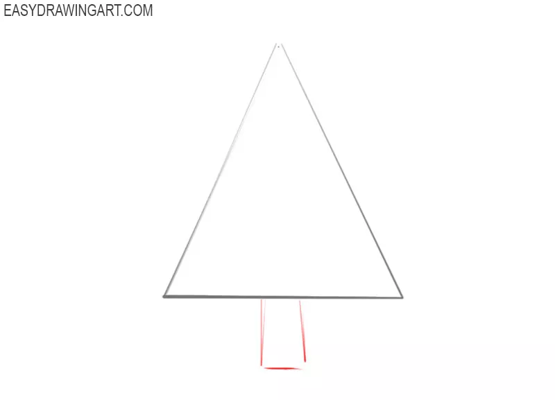 how to draw a christmas tree step by step easy