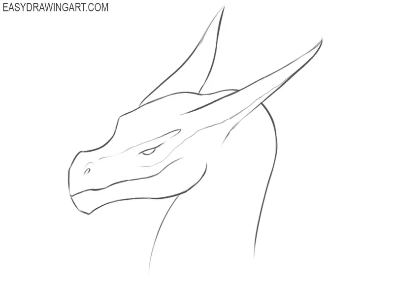 How to Draw a Dragon Head - Easy Drawing Art
