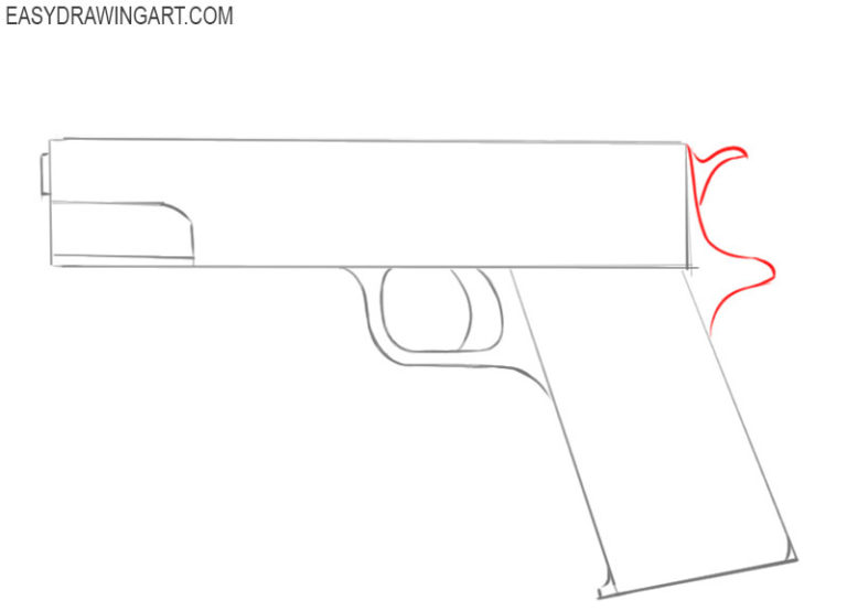 How to Draw a Gun - Easy Drawing Art