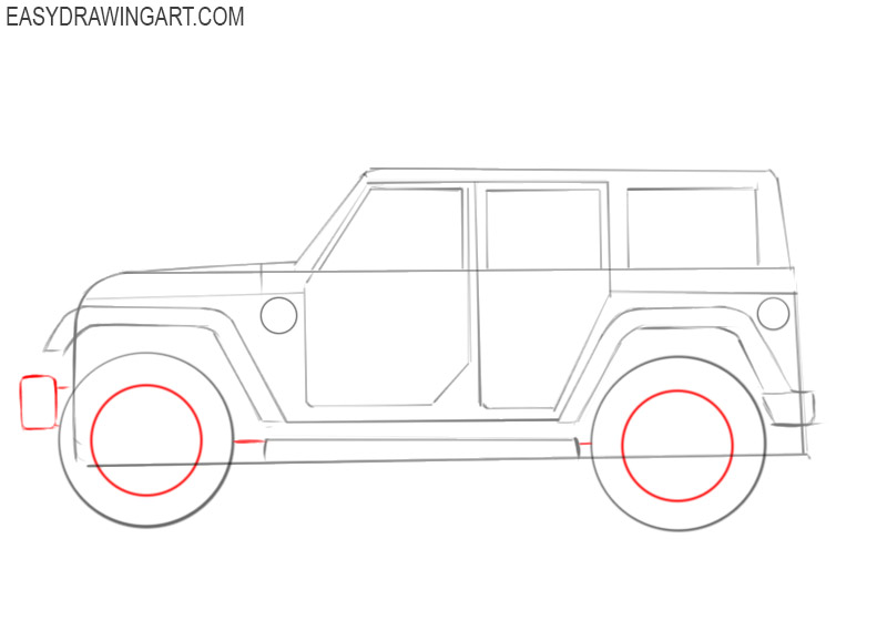 how to draw a cool jeep