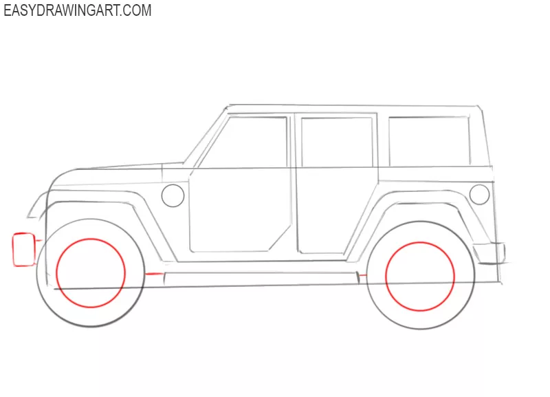 how to draw a cool jeep