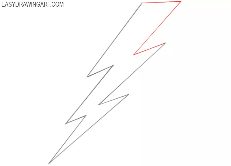 How To Draw A Lightning Bolt Easy Drawing Art