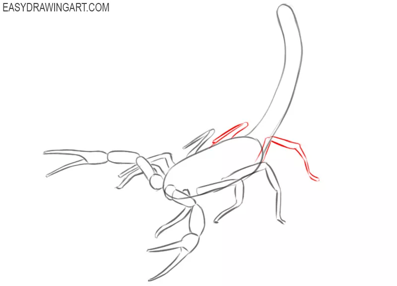 Hand drawn sketch of scorpion Retro realistic  Stock Illustration  77572993  PIXTA