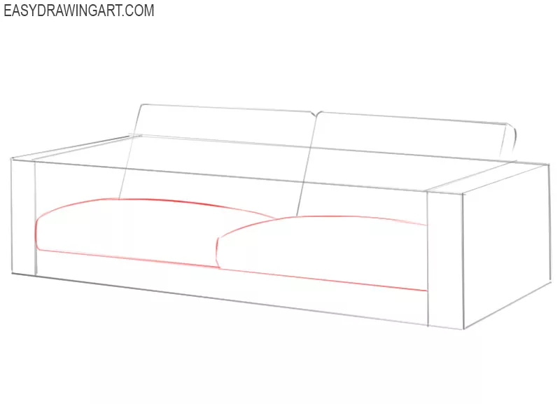 how to draw a couch easy step by step