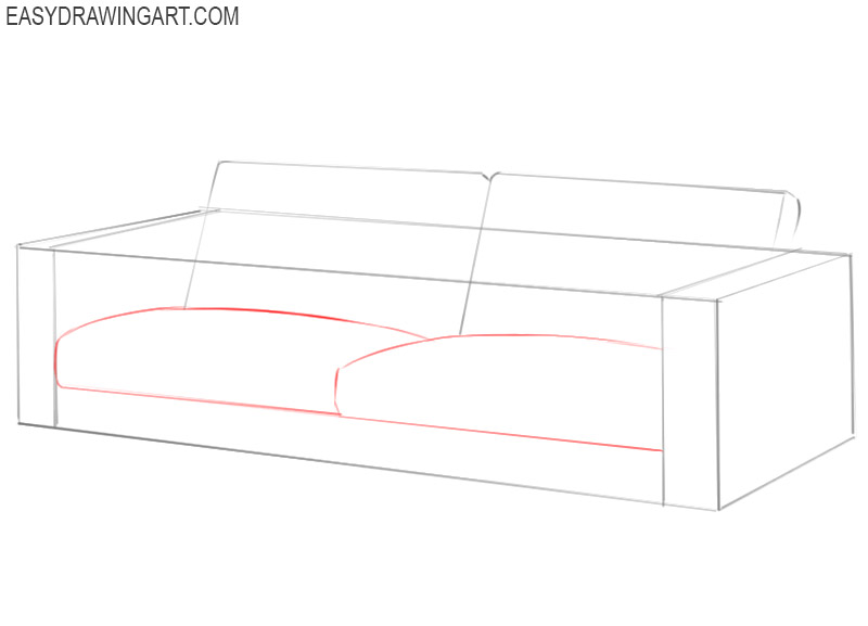 how to draw a couch easy step by step