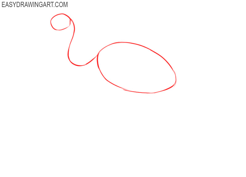 how to draw a crane bird step by step