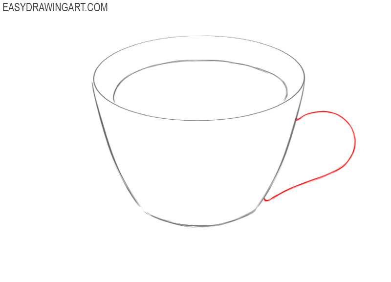 how to draw a cute coffee cup easy