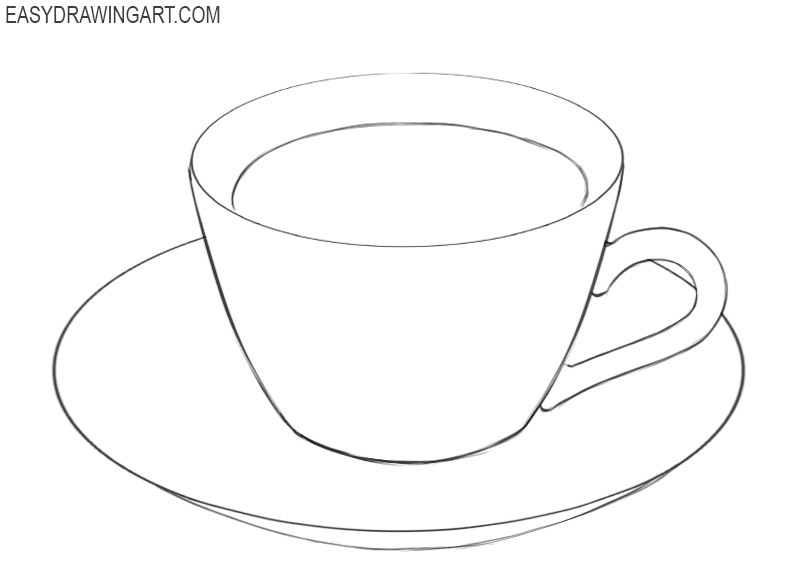 how to draw a simple cup of coffee