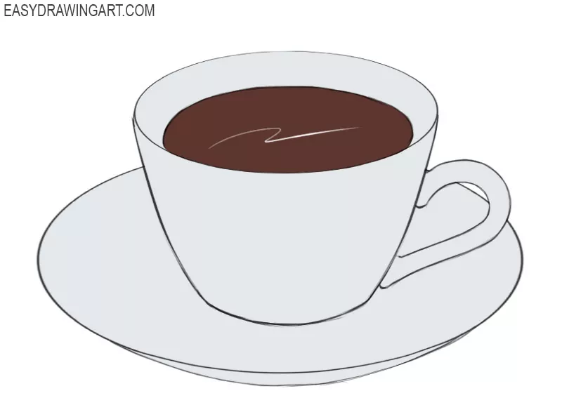 how to draw a cup of coffee