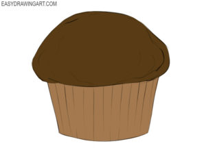 How to draw a cupcake