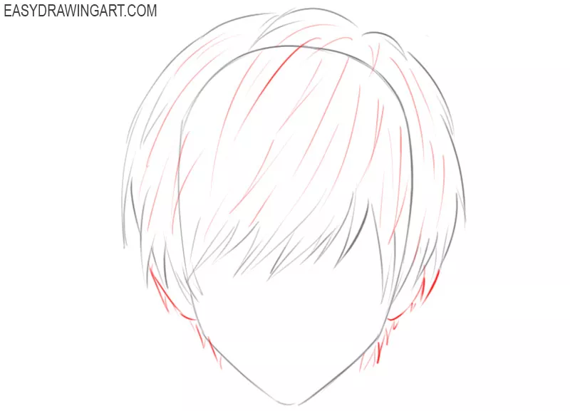 guy hair drawing