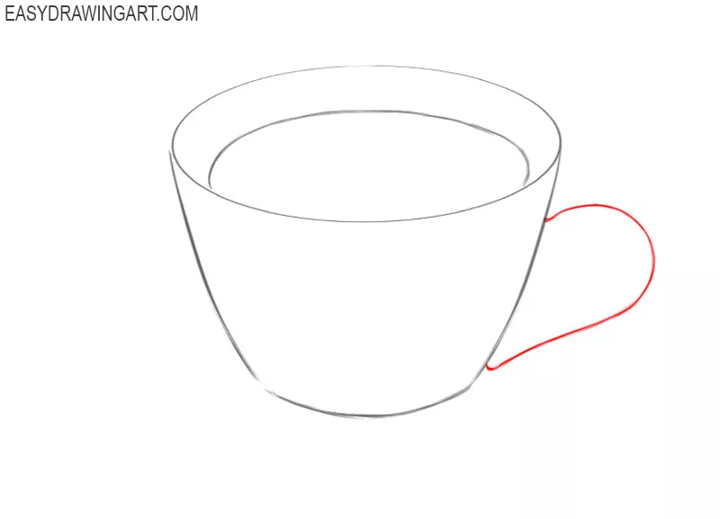 How to Draw a Coffee Cup Step by Step - EasyLineDrawing