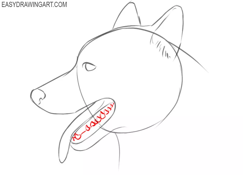 how to draw a cute dog face 