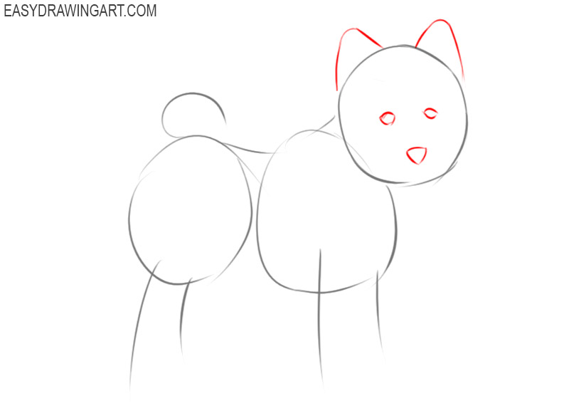 how to draw a puppy easy