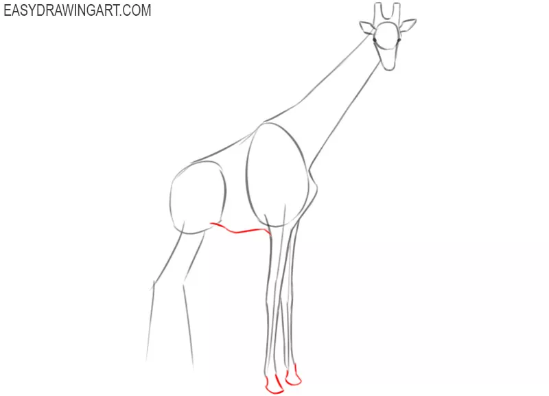 how to draw a cute giraffe easy