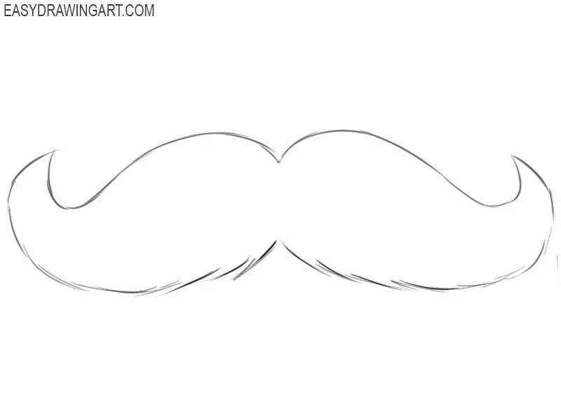 how to draw a cute mustache