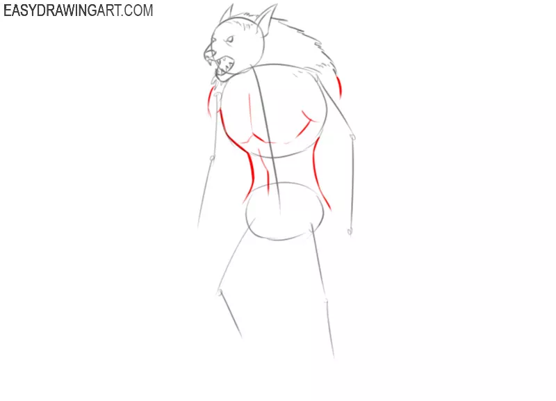 how to draw a cute werewolf