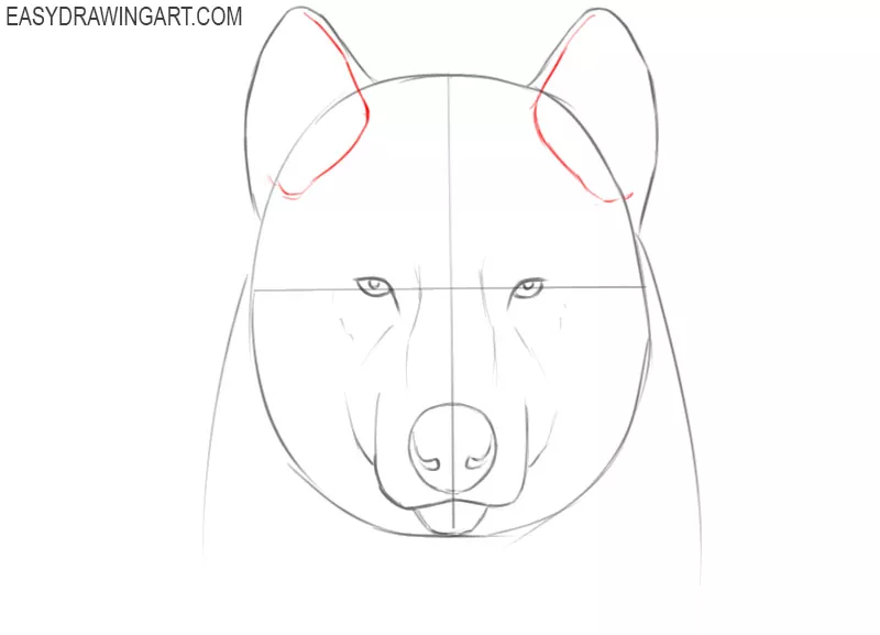 How To Draw A Wolf Face Easy Drawing Art