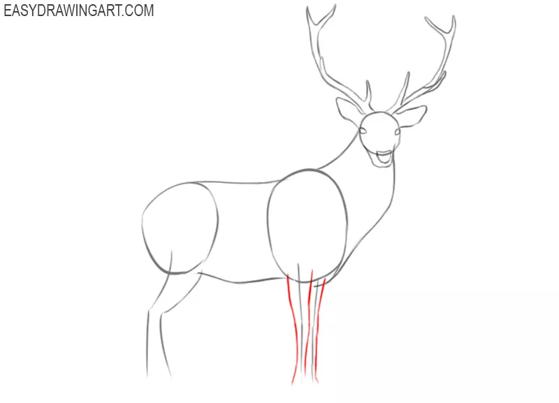 how to draw a cartoon deer step by step easy