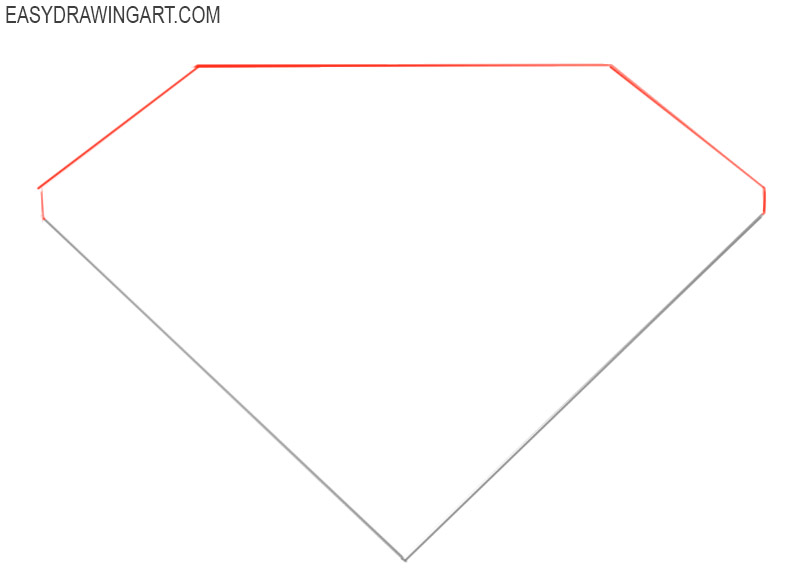 how to draw a diamond easy