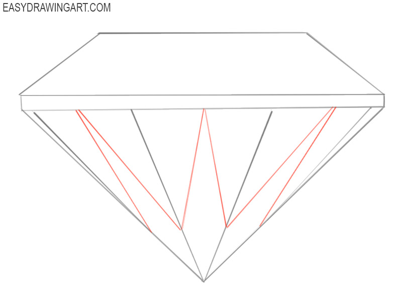 how to draw a diamond cartoon