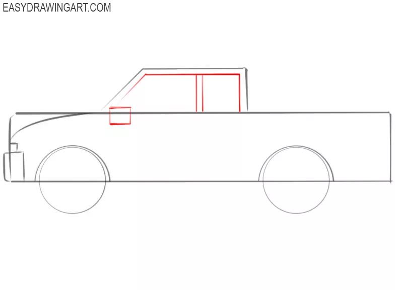 how to draw a diesel truck