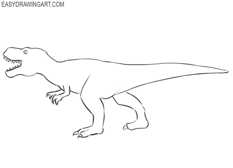 how to draw a dinosaur cartoon step by step