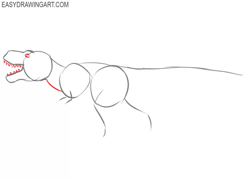 how to draw a dinosaur step by step